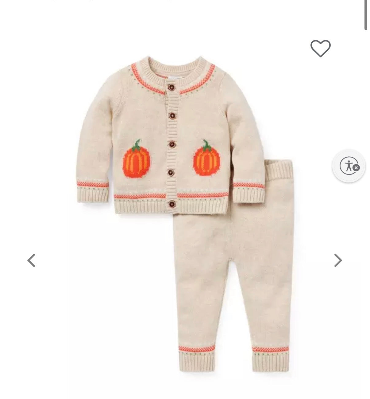 Janie and Jack pumpkin set